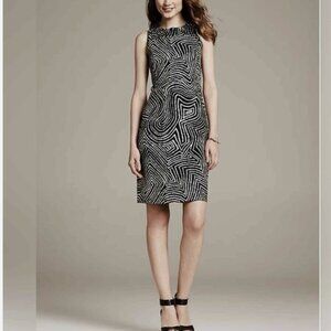Banana Republic Heritage Zebra Sleeveless Dress 100% Cotton, lined, zipper,  10